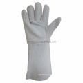 Grey Cow Split Welding Full Palm Without Lining Gloves